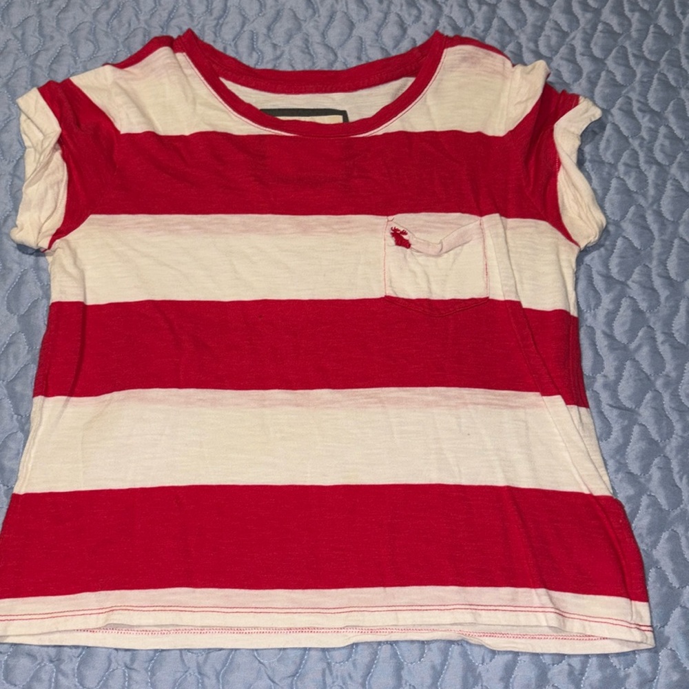Abercrombie & Fitch Striped Red Women’s Crop Top